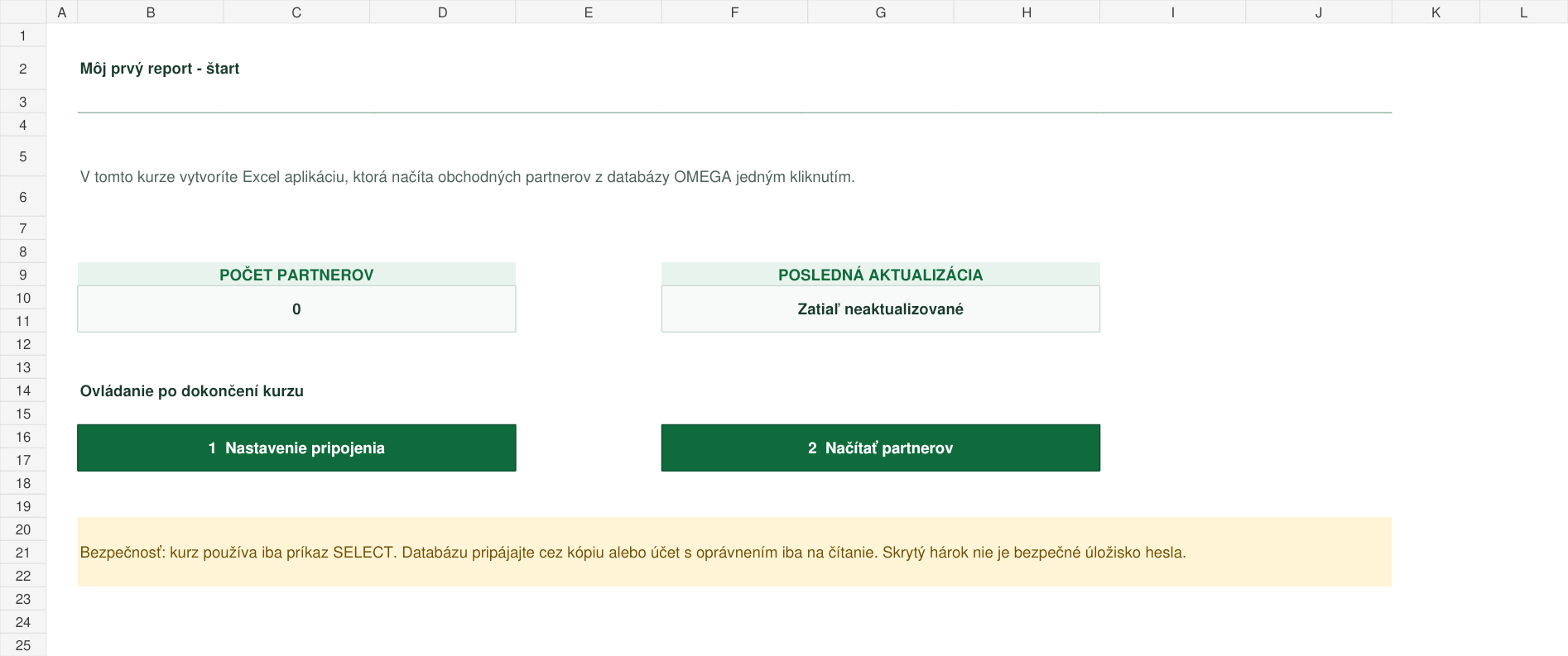 Excel report OMEGA Partneri
